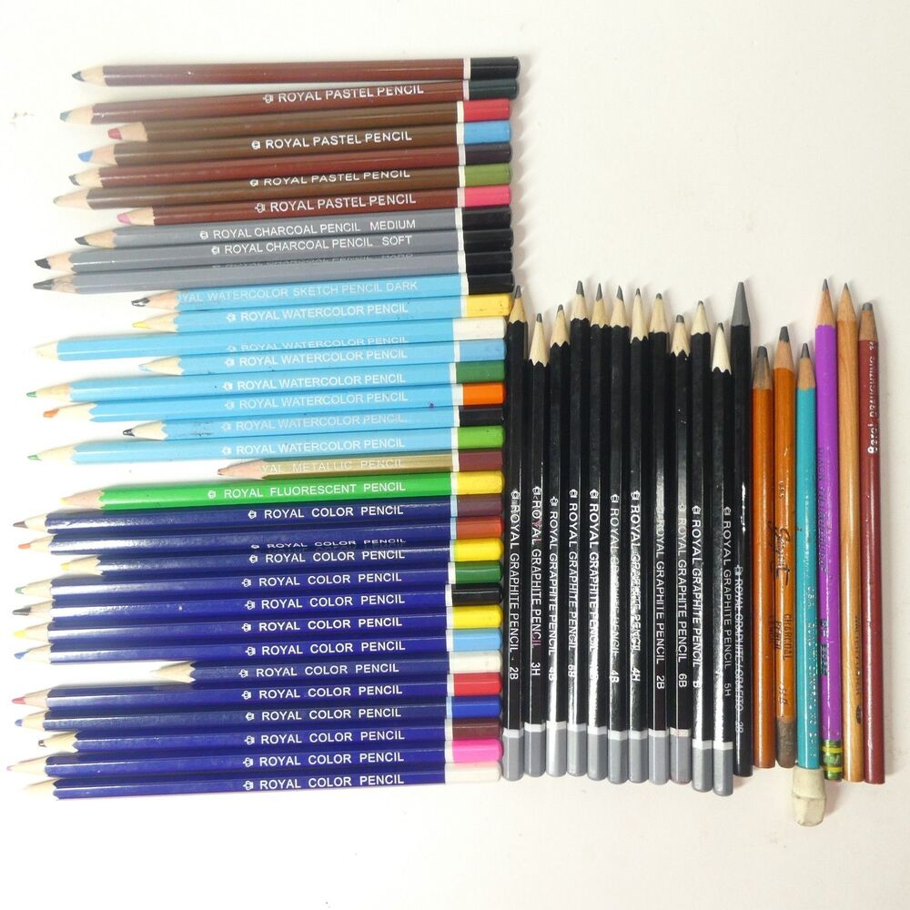Artist Pencils Mixed Lot - Royal Pastel Watercolor Color Graphite